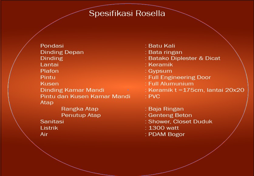 spesisifikasi Rosela, Citra Indah spesisifikasi Rosela, Citra Indah