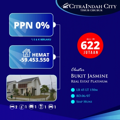 PPN 0% Jasmine 45/150 Siap Huni
